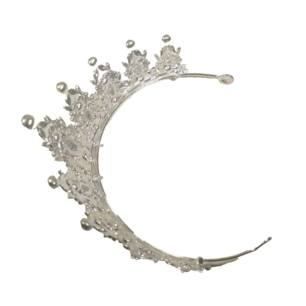 Tiara Crown Bride Party Silver Tone Rhinestone Elegant